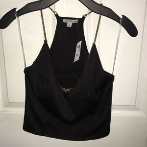 Black Chained Crop Top